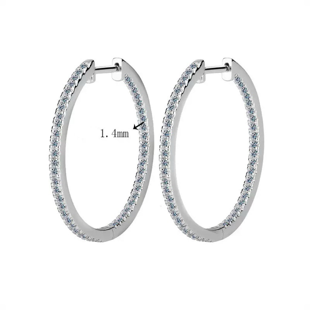 Hoop Moissanite Earrings