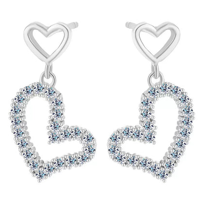 Heart Outline Drop Earrings