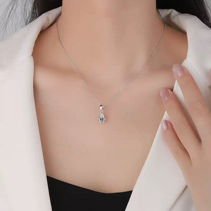 Pear Moissanite Necklace