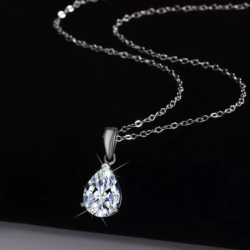 Pear Moissanite Necklace