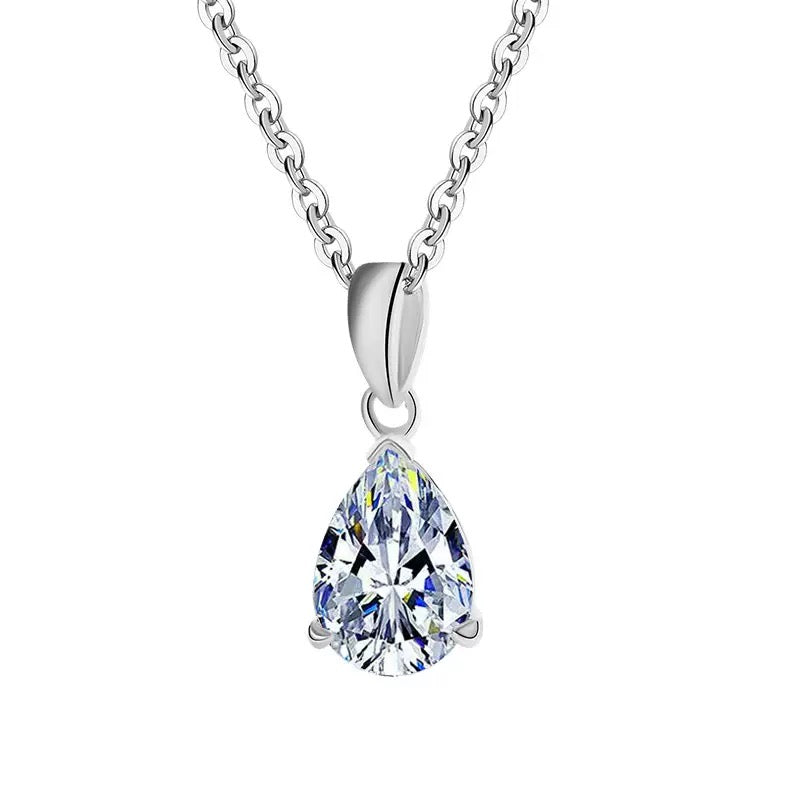 Pear Moissanite Necklace