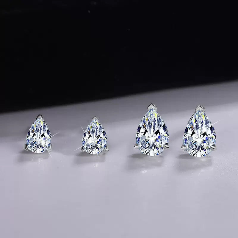 Pear Moissanite Earrings