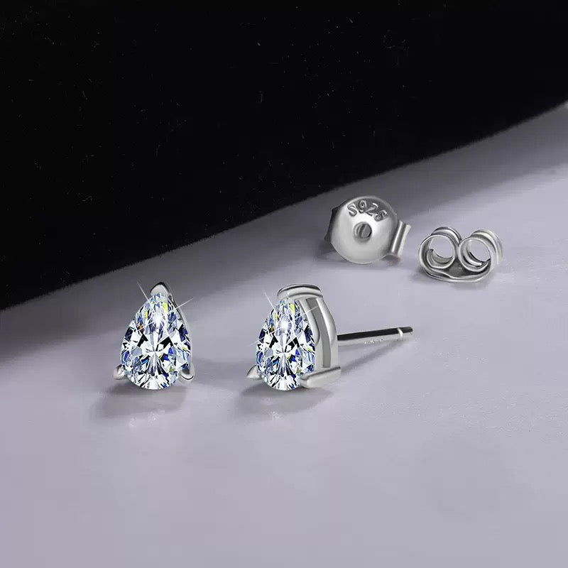 Pear Moissanite Earrings