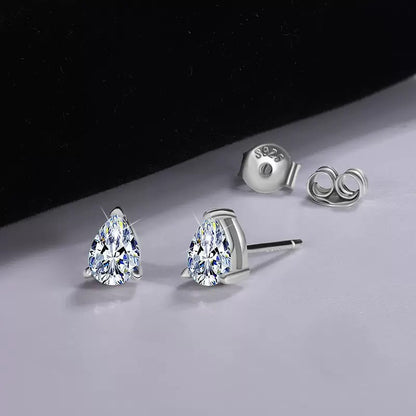 Pear Moissanite Earrings