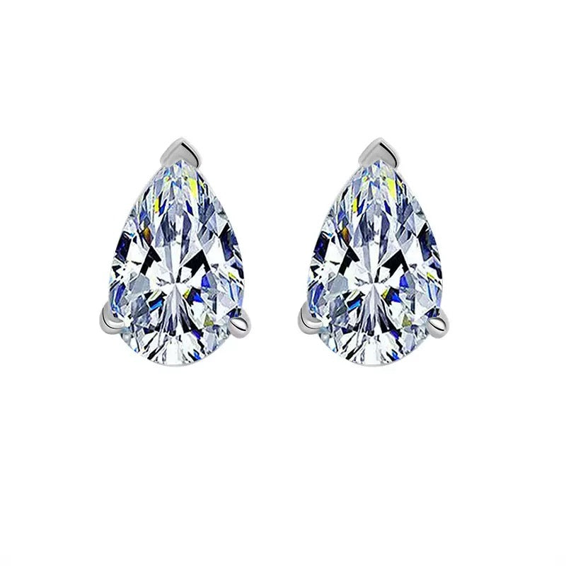 Pear Moissanite Earrings