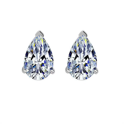 Pear Moissanite Earrings