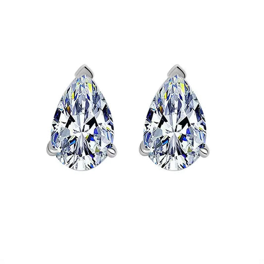 Pear Moissanite Earrings