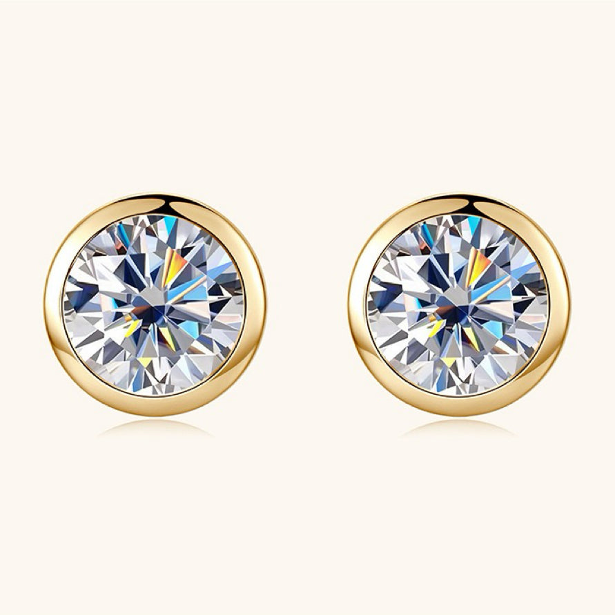 10K Gold Radiance Moissanite Studs