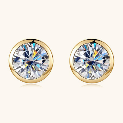 10K Gold Radiance Moissanite Studs
