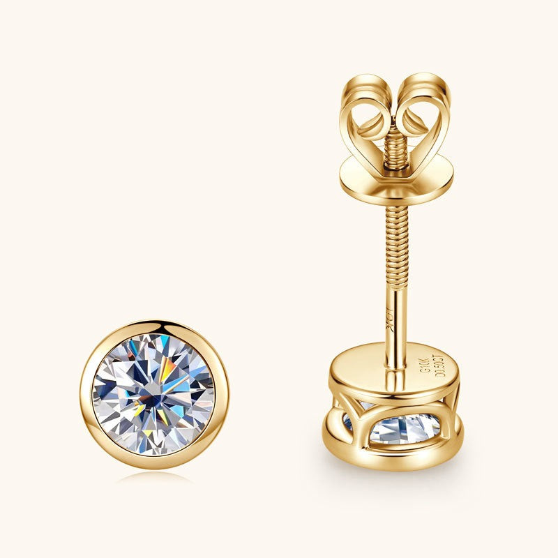 10K Gold Radiance Moissanite Studs