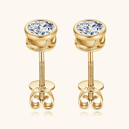 10K Gold Radiance Moissanite Studs
