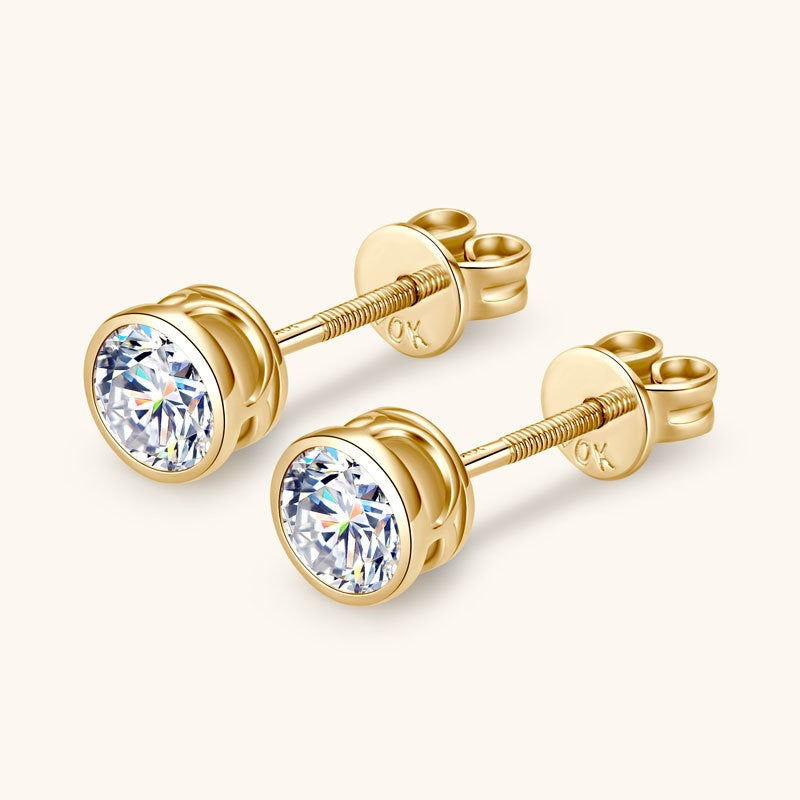 10K Gold Radiance Moissanite Studs