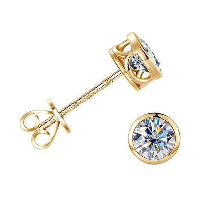 10K Gold Radiance Moissanite Studs