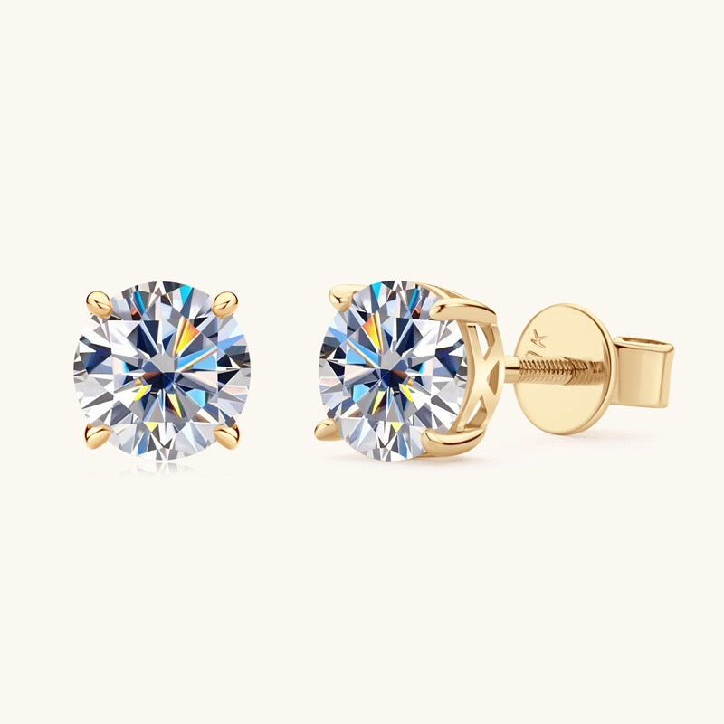 10K14K Gold Classic 4-Prong Studs