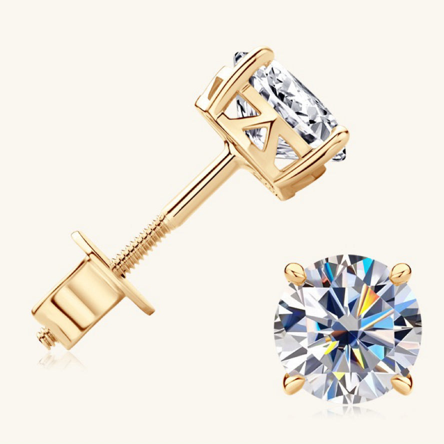 10K14K Gold Classic 4-Prong Studs