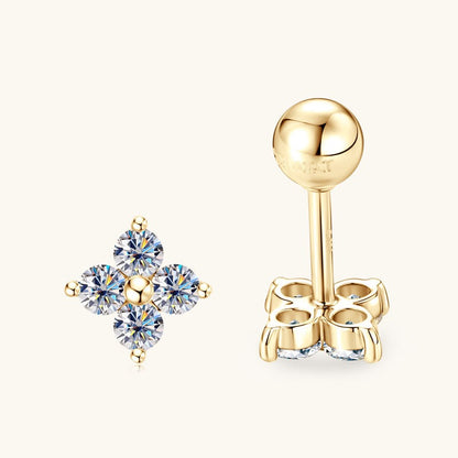 10K Gold Clover Studs