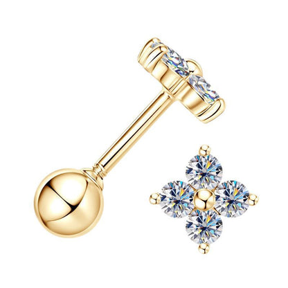 10K Gold Clover Studs