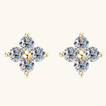 10K Gold Clover Studs