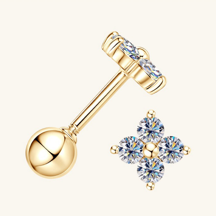 10K Gold Clover Studs