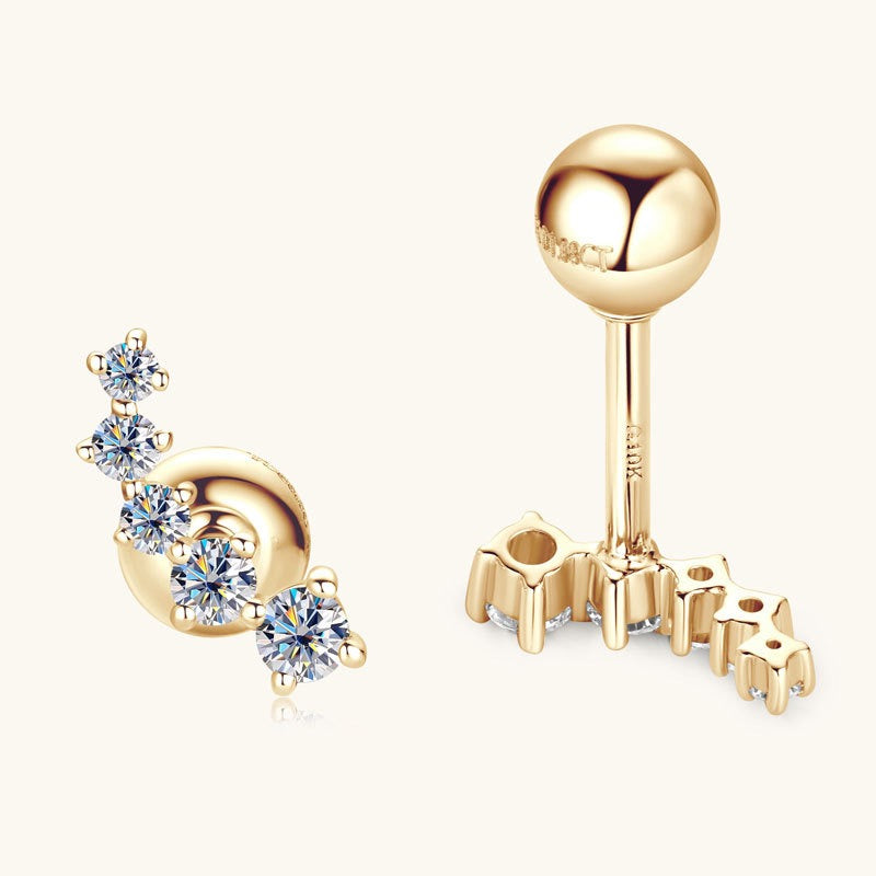 10K Gold Graceful Curve Studs
