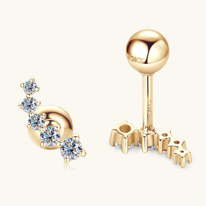 10K Gold Graceful Curve Studs