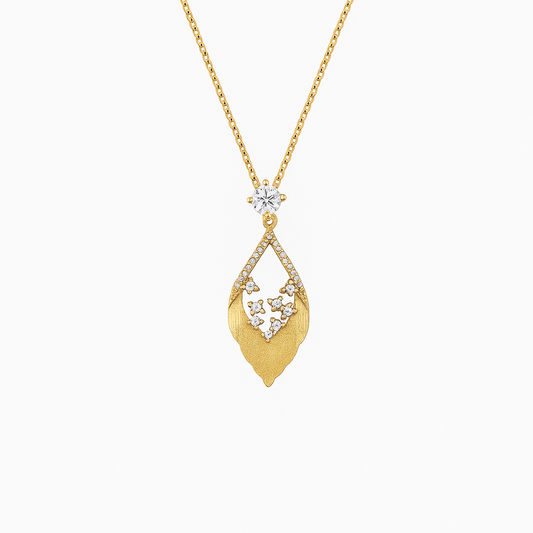 Golden Feather Spark Necklace