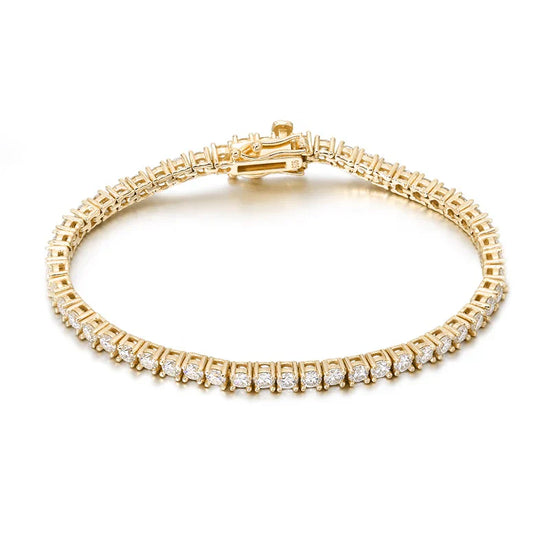 14K Gold Plated Moissanite Tennis Bracelet