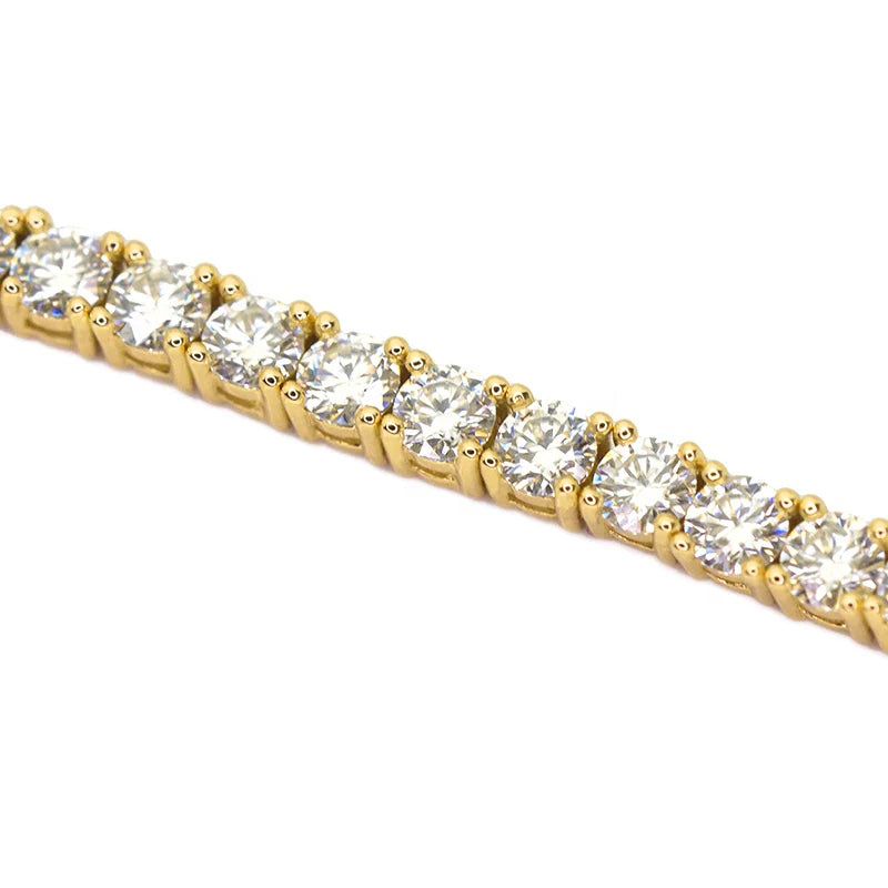 14K Gold Plated Moissanite Tennis Bracelet